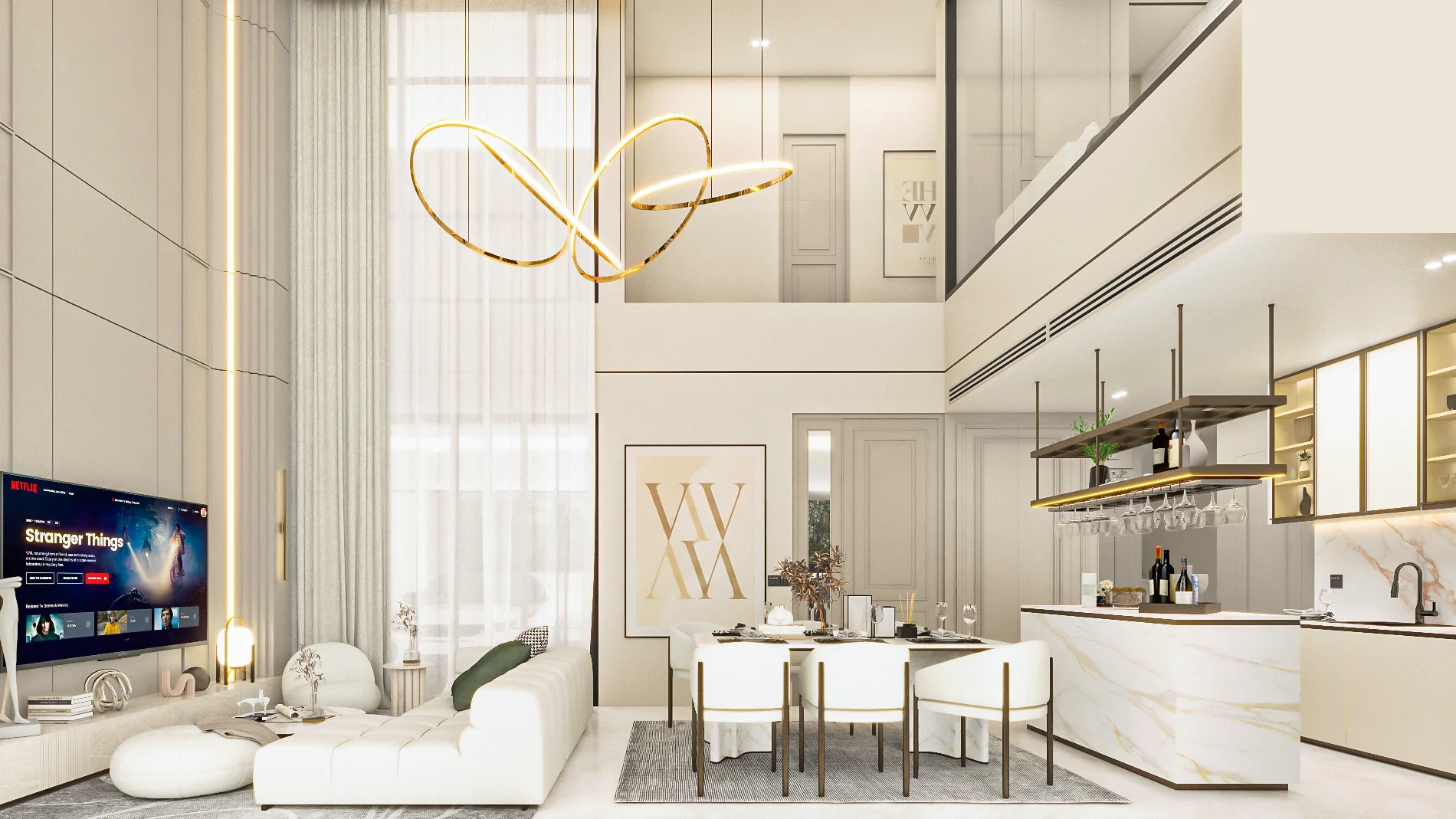 AURA double-volume living area