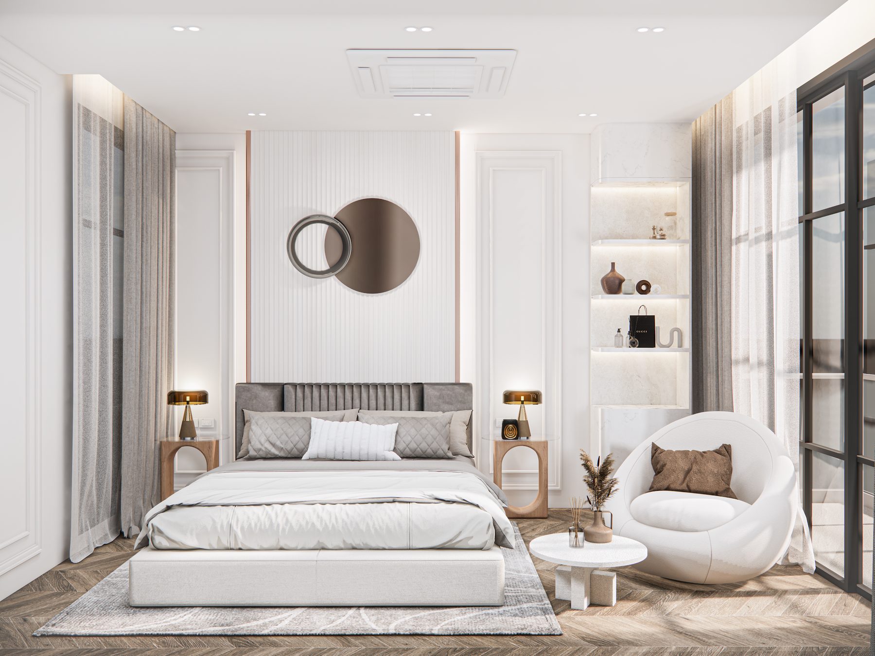 Master bedroom suite interior