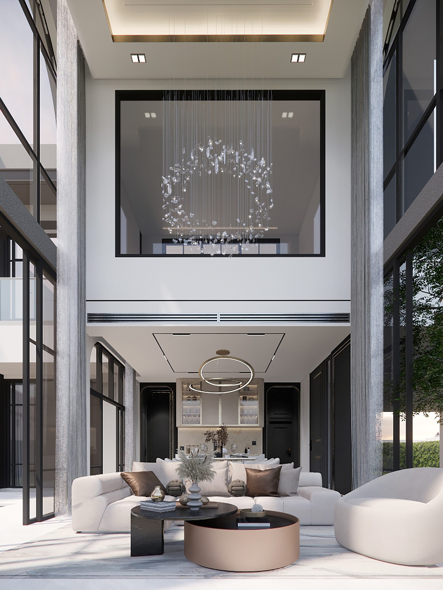 Double-height living hall of Residence Type C