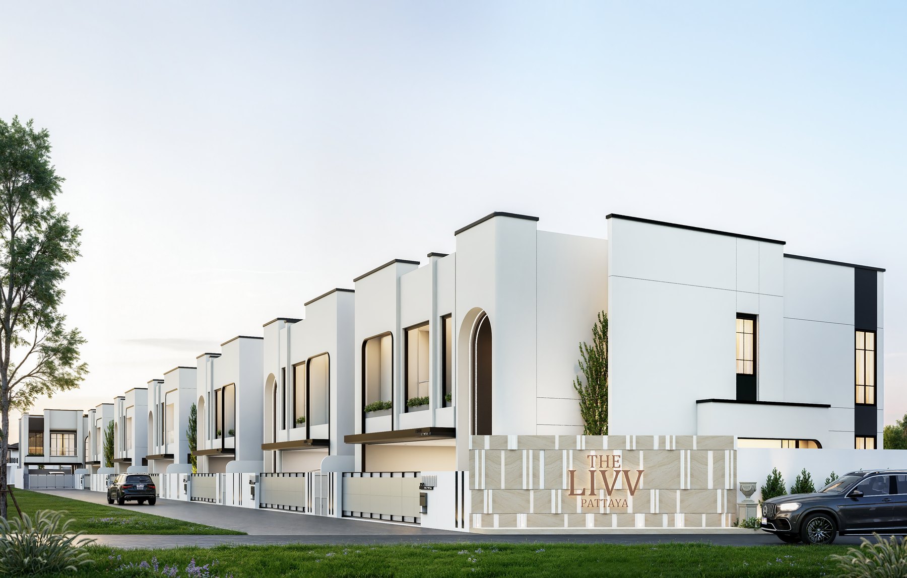 The seven-residence collection along the private lane