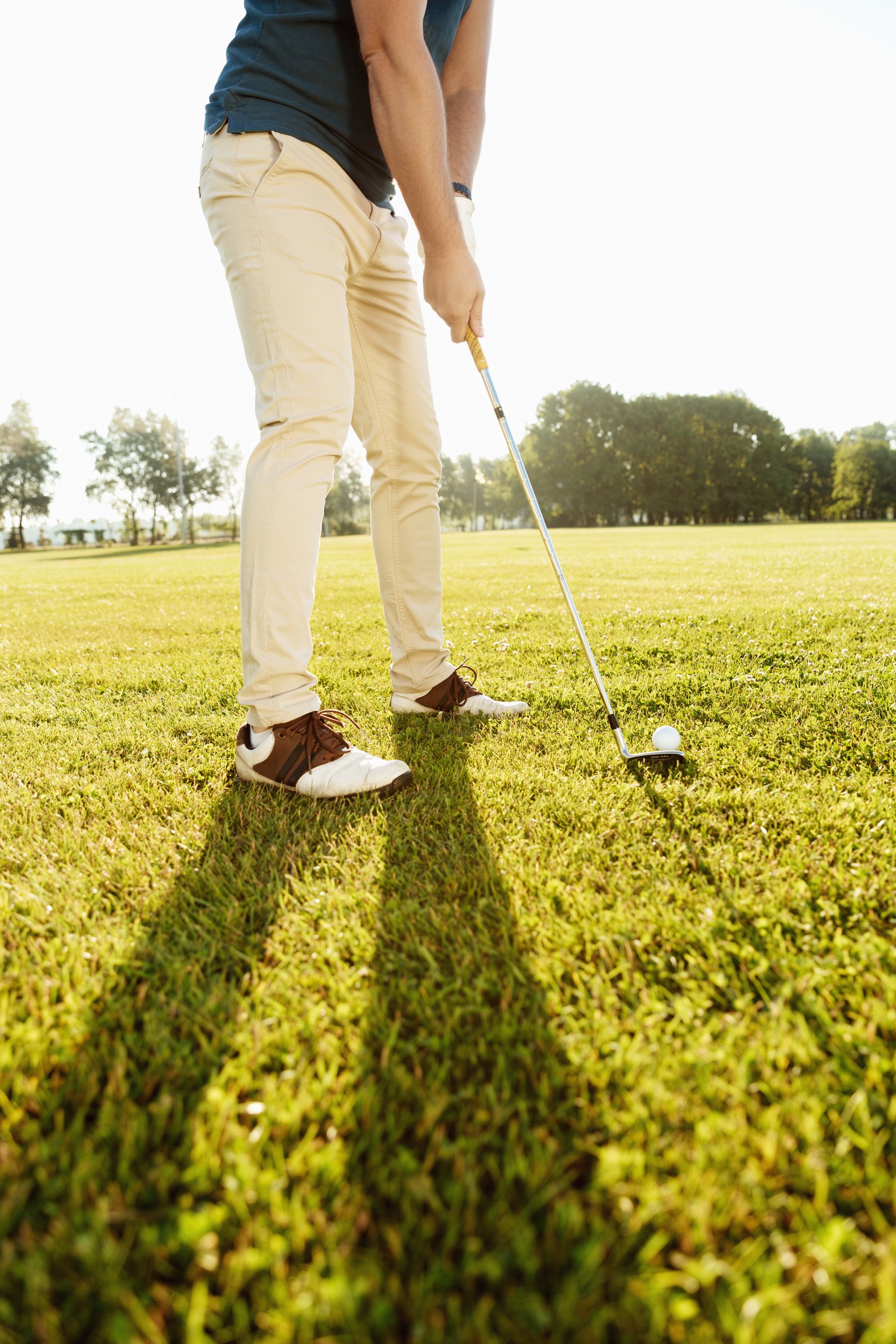 Golfer on a championship course near Mabprachan